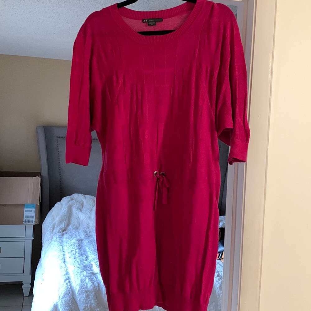 Armani exchange dress with drawstring bow